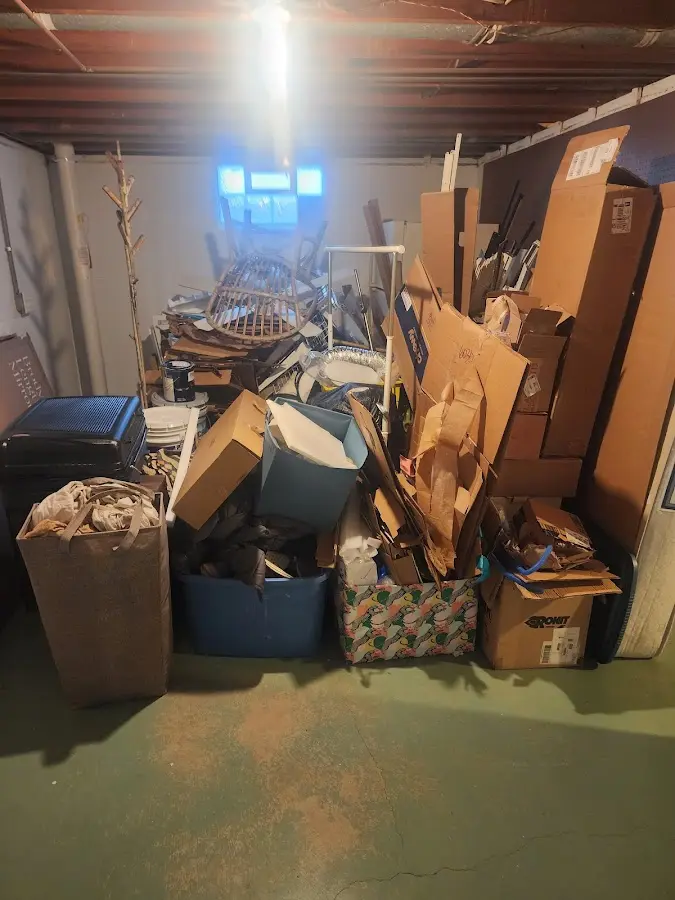 Roll-off dumpster container at job site for 20 Yard Dumpster Rental in Iowa Colony